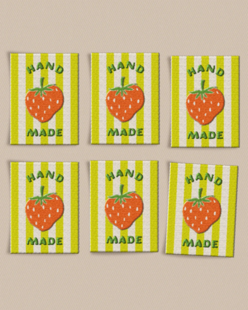 Strawberry Large Garment Labels (Set of 6)