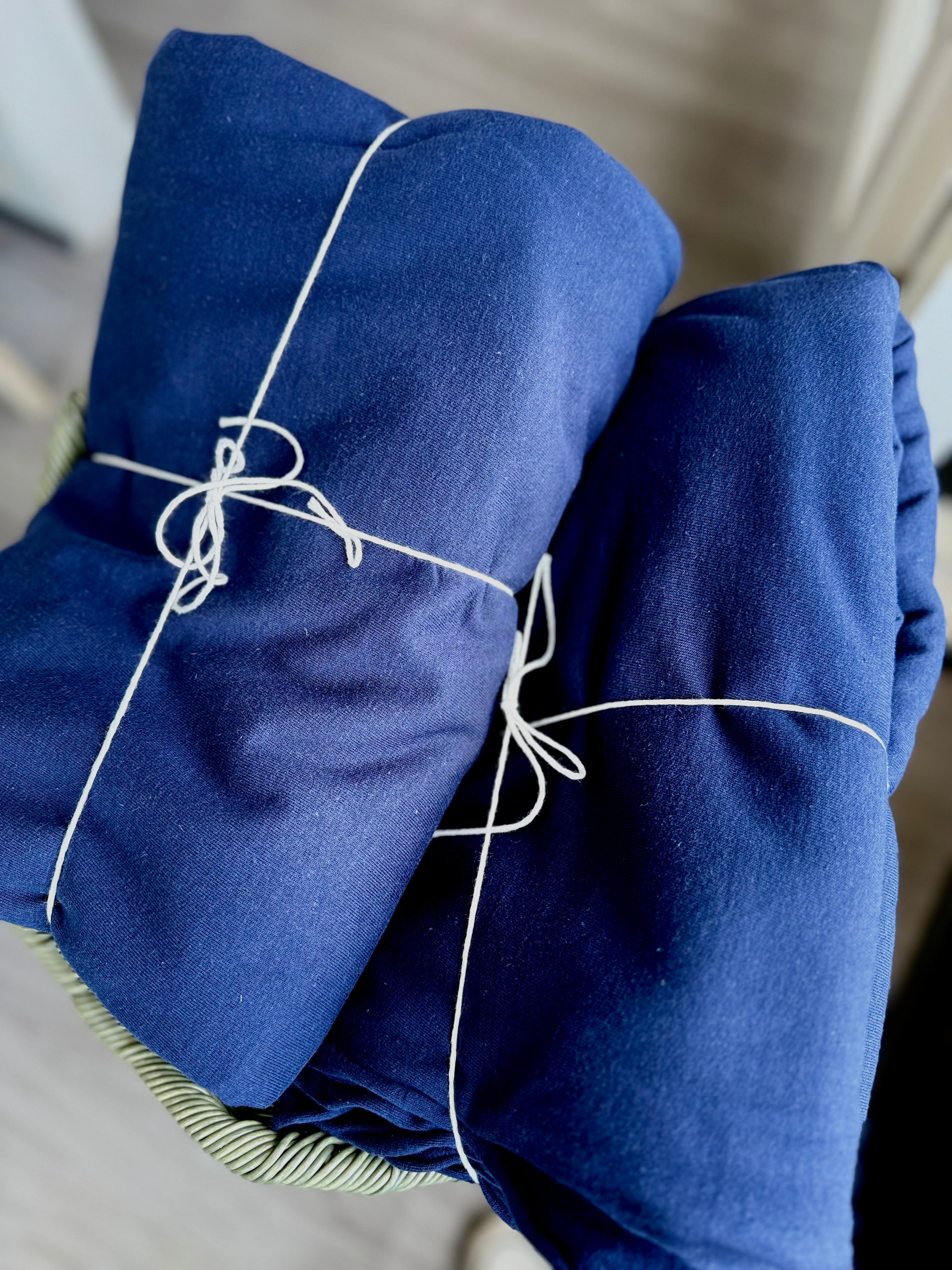 Blue Cotton Knit - 4 Yards