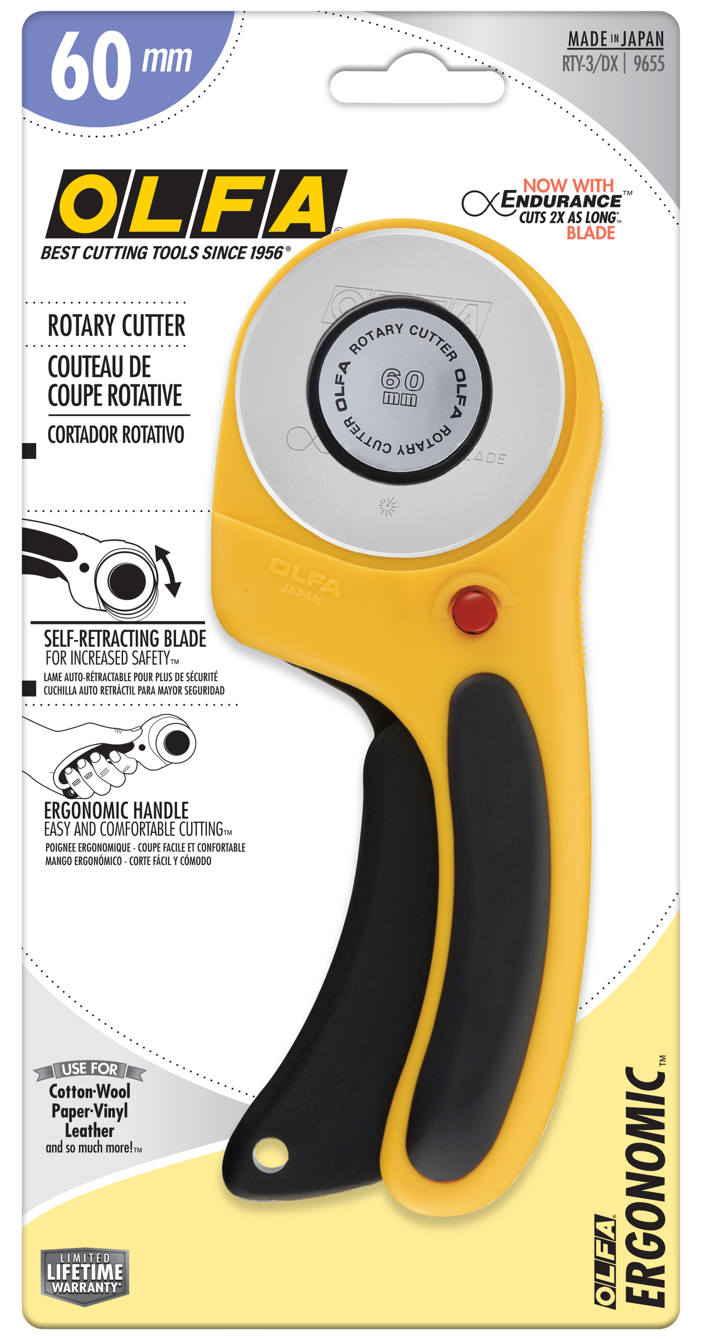 Ergonomic Rotary Cutter - 60mm