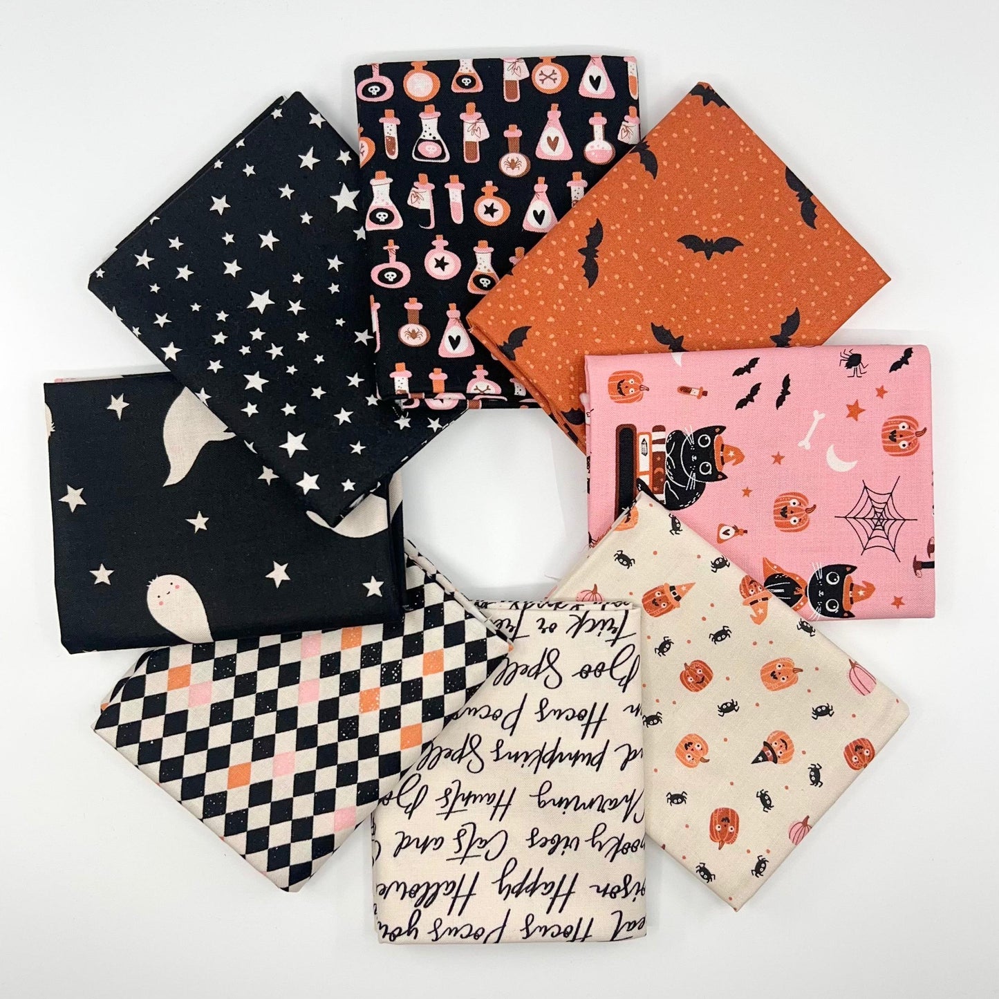 Fat Quarter Bundle of Purrs & Boos (8 Pieces)