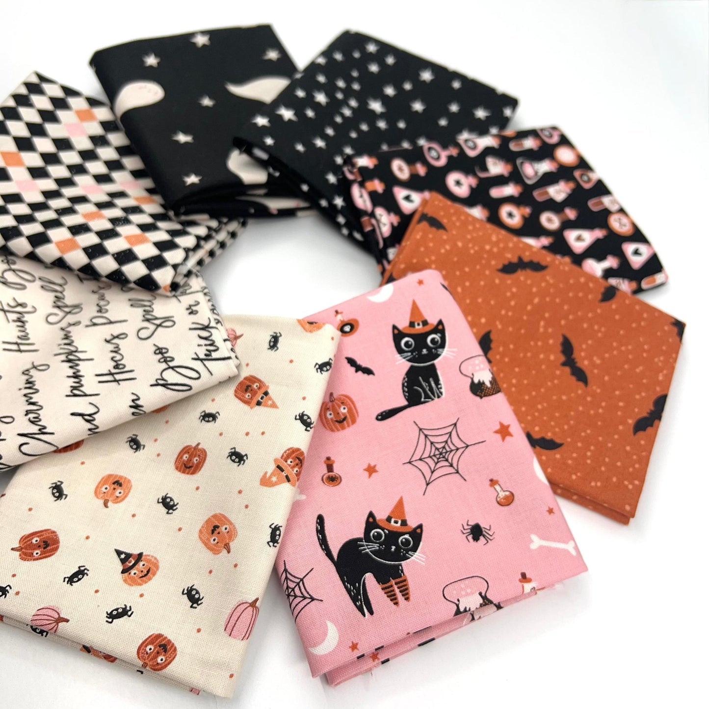 Fat Quarter Bundle of Purrs & Boos (8 Pieces)
