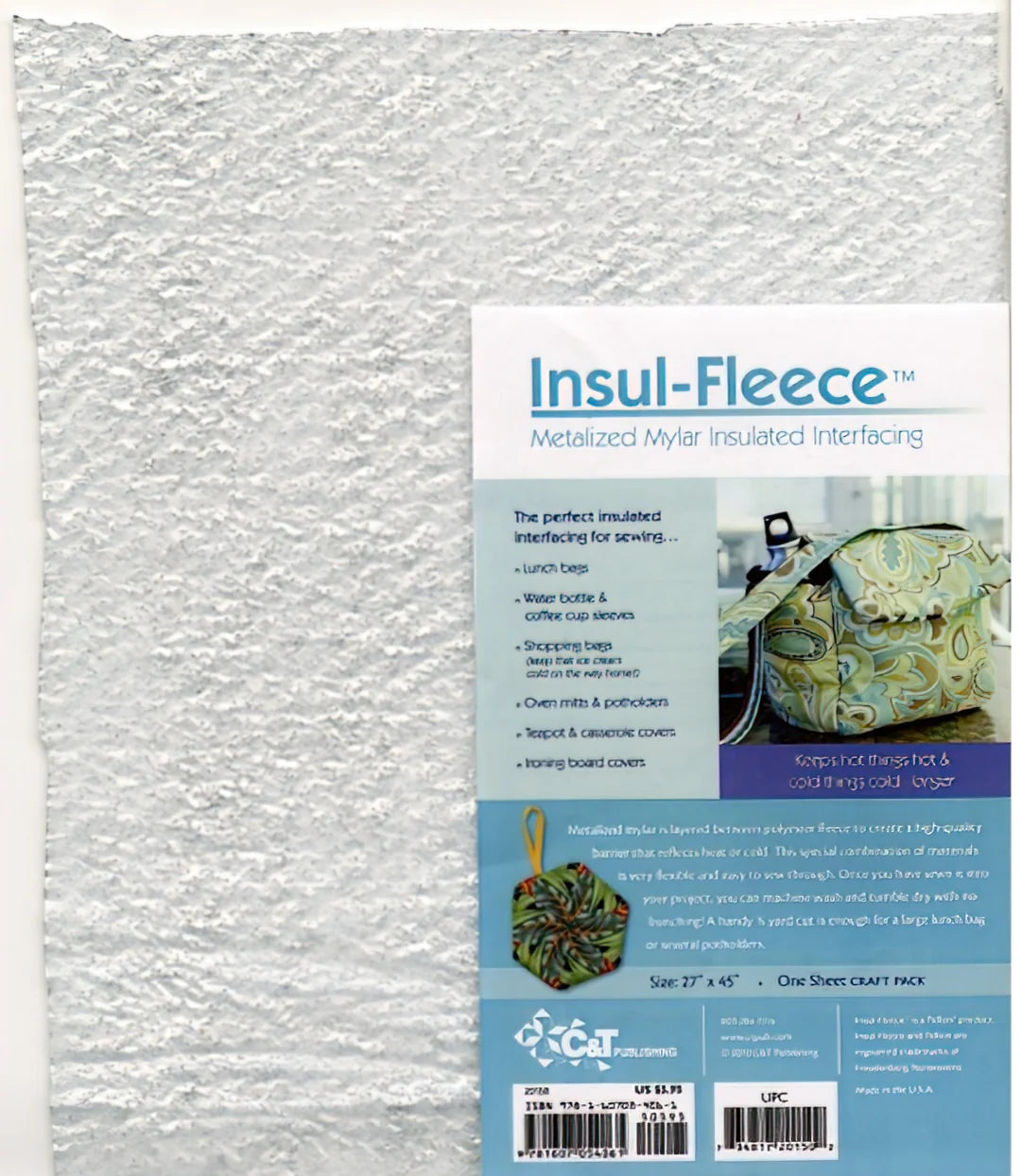 Insul-Fleece Insulated Interfacing 1 Sheet Craft Pack 27in x 45in
