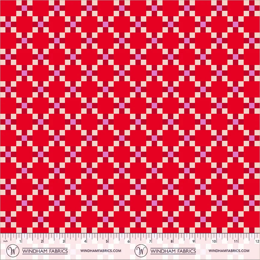 Broken Stripe, Picnic, Red/Pink (Annabel's Blenders: A Ruby+Bee Color Story)