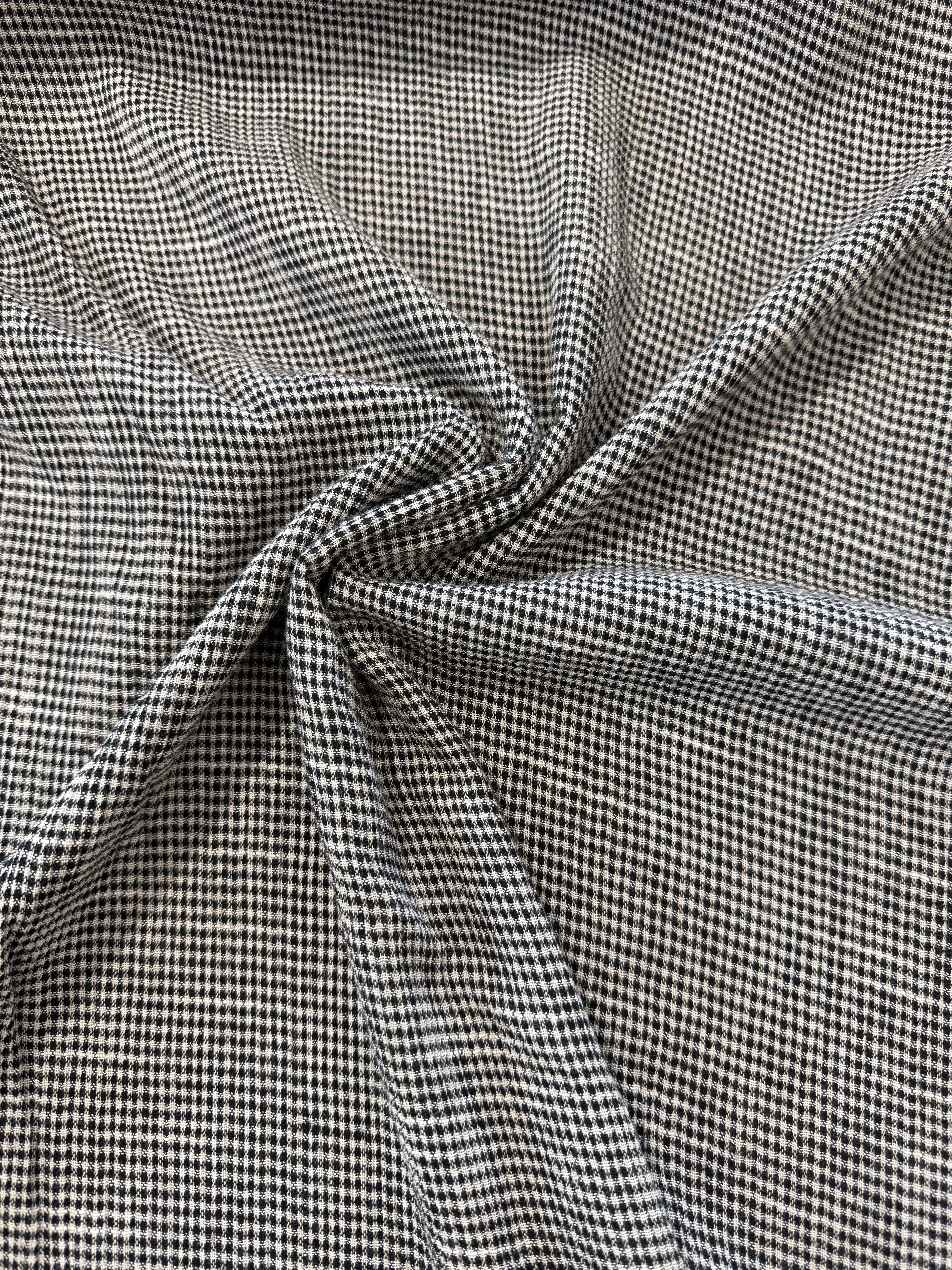 Deadstock Black & White Glen Plaid