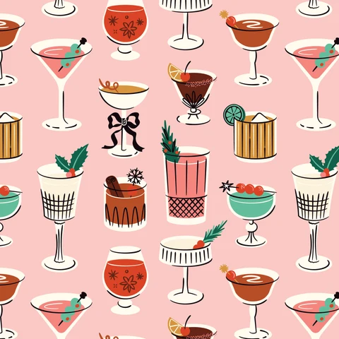 Merry & Mod: Tinsel & Tinis - Light Pink