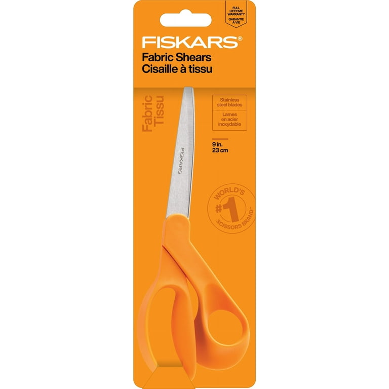 Fiskars Dressmaker Shears - All-Purpose Fabric Cutting - Orange