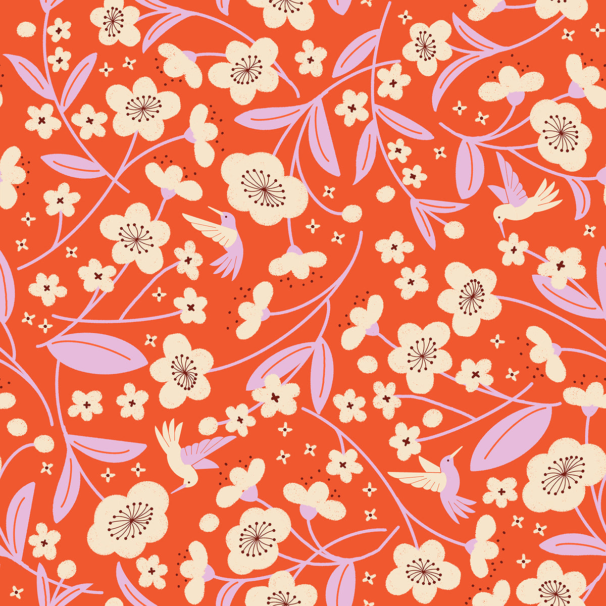 Persimmon: Blossoms - Warm Red