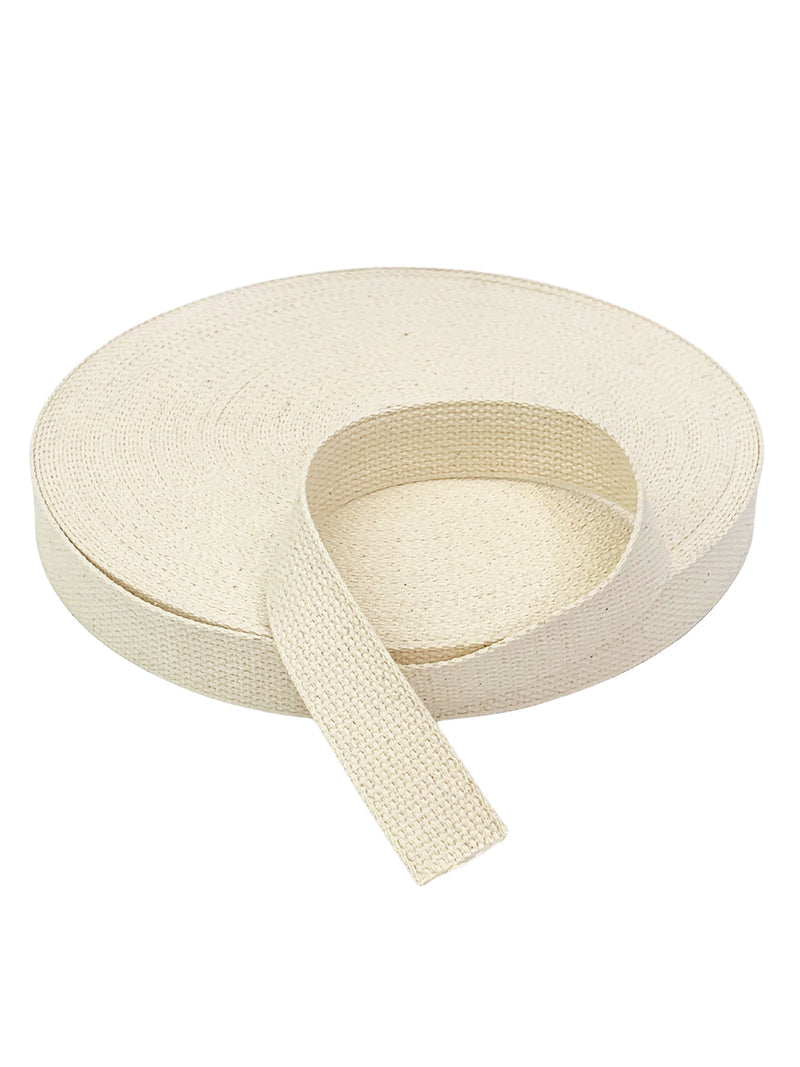 1'' Wide Cotton Webbing | Natural -3yard