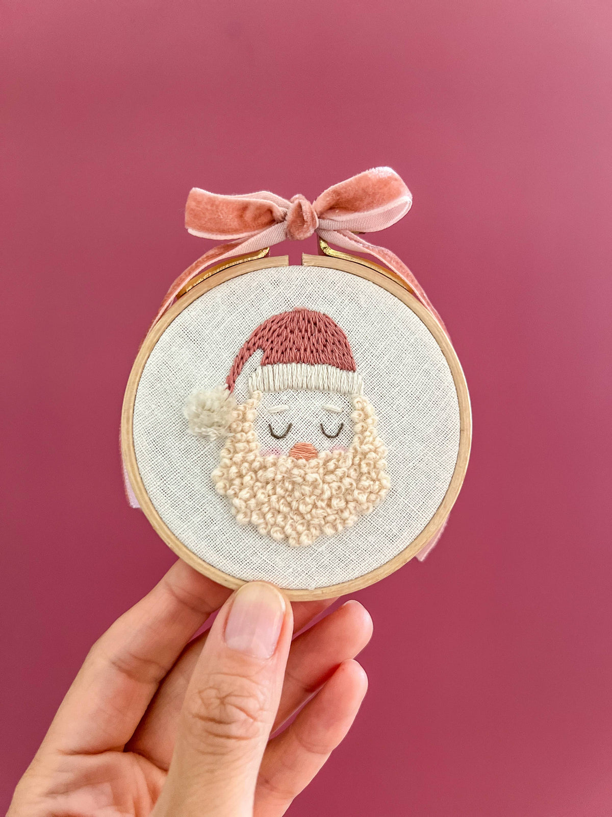 Matryoshka Doll Shop - Santa Embroidery DIY Kit, Beginner Craft Kit, Christmas DIY