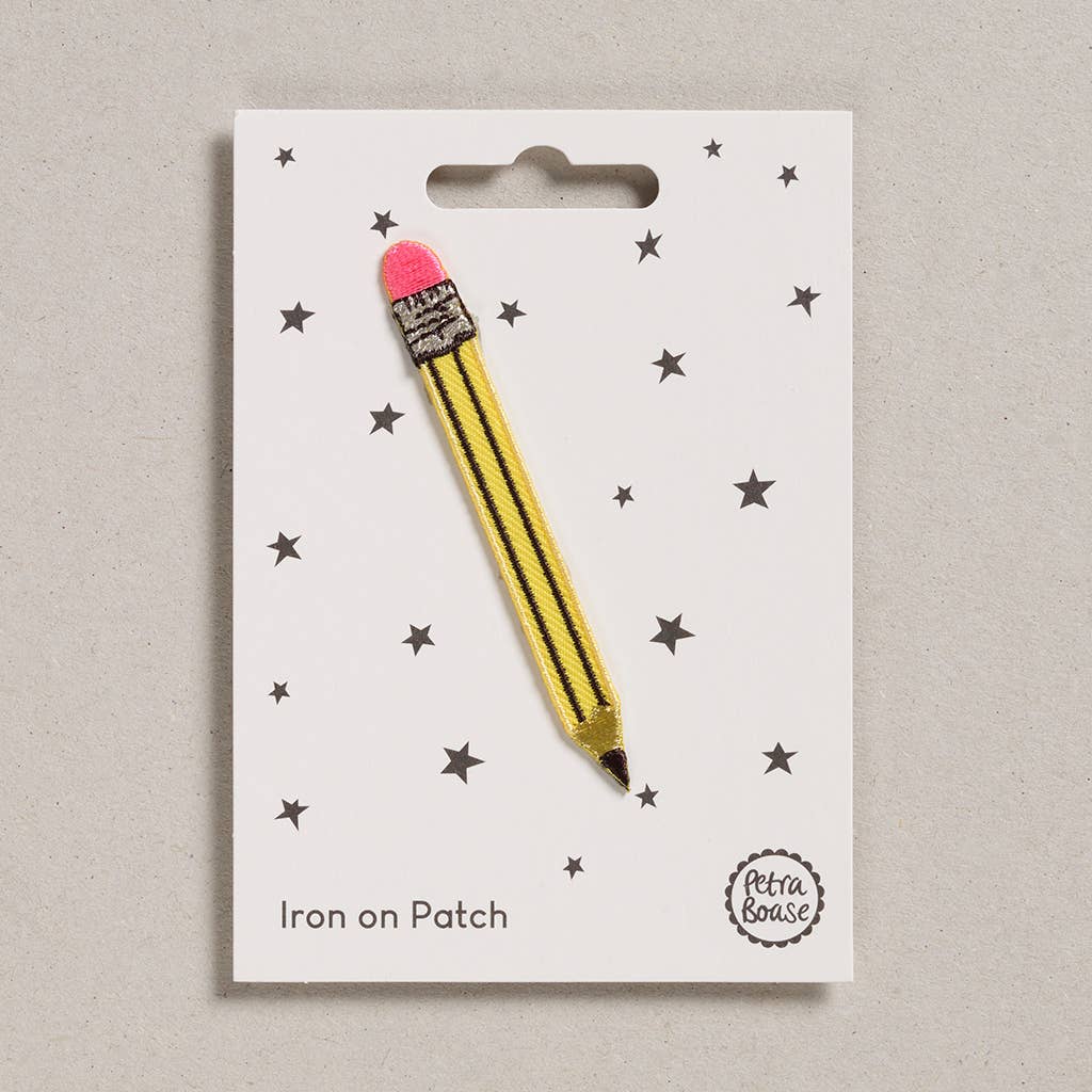 Pencil Iron-On Embroidered Patch