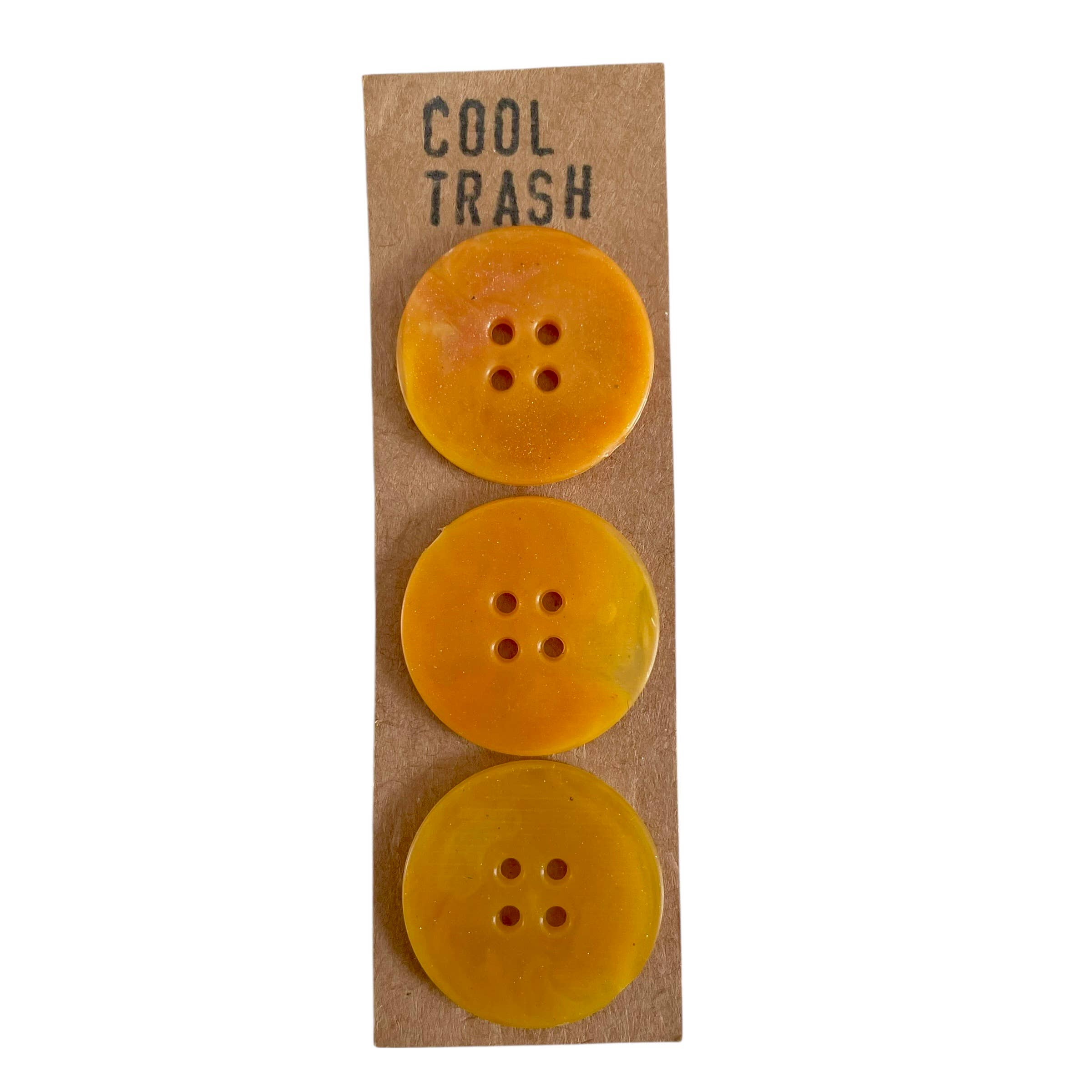 Orange Recycled Plastic Big Buttons Set