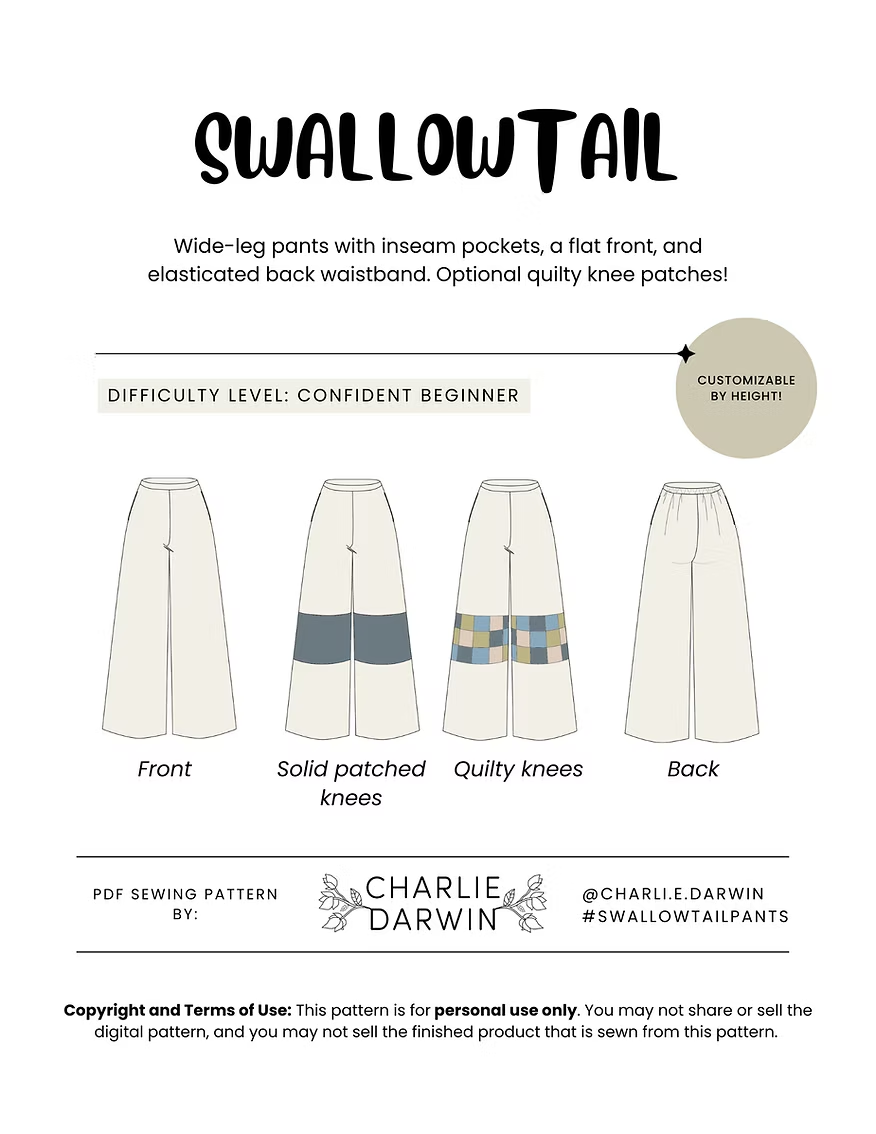 Charlie Darwin Textiles - SWALLOWTAIL Printed Pattern