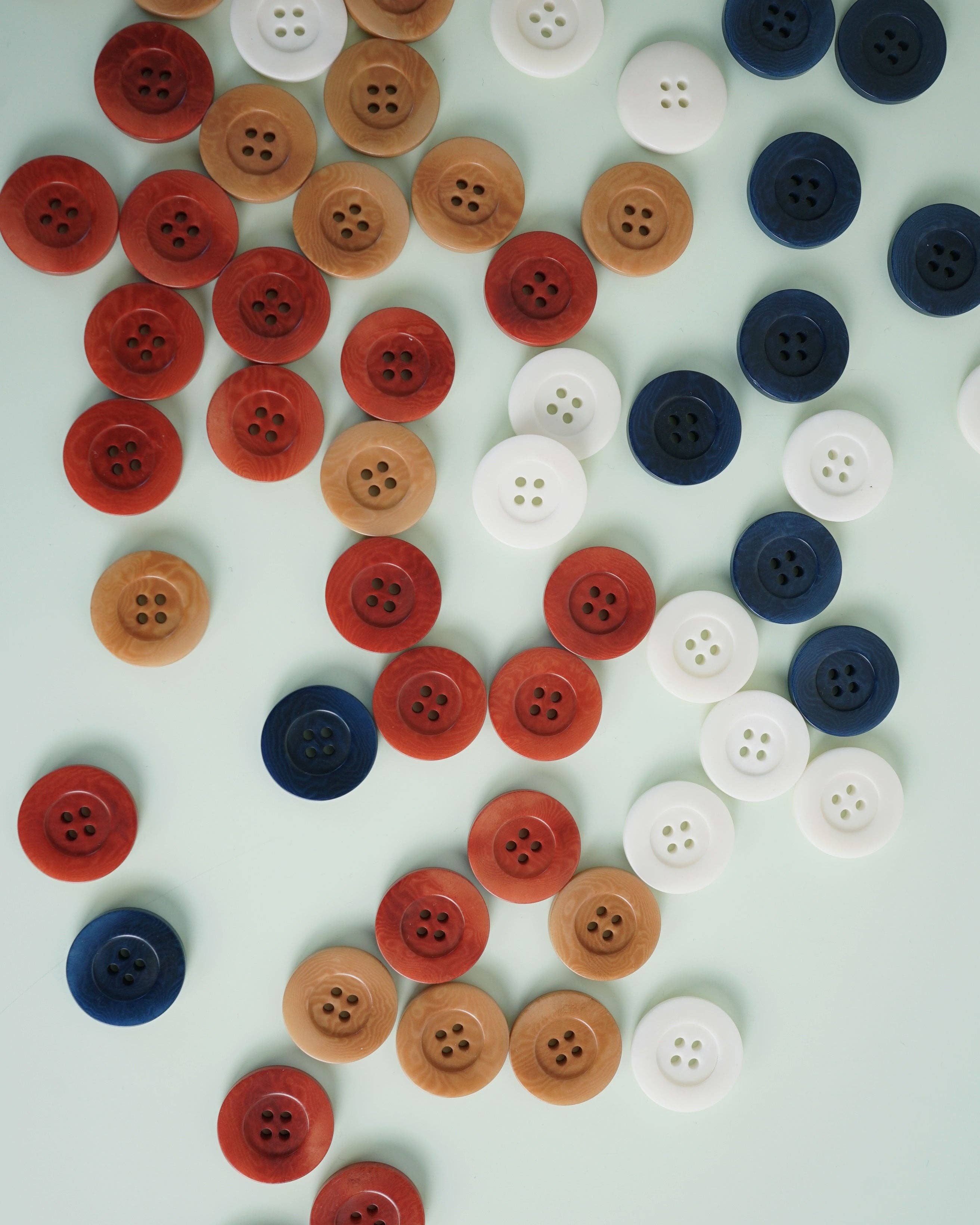 Caramel 1" Corozo Nut Buttons: Set of 4