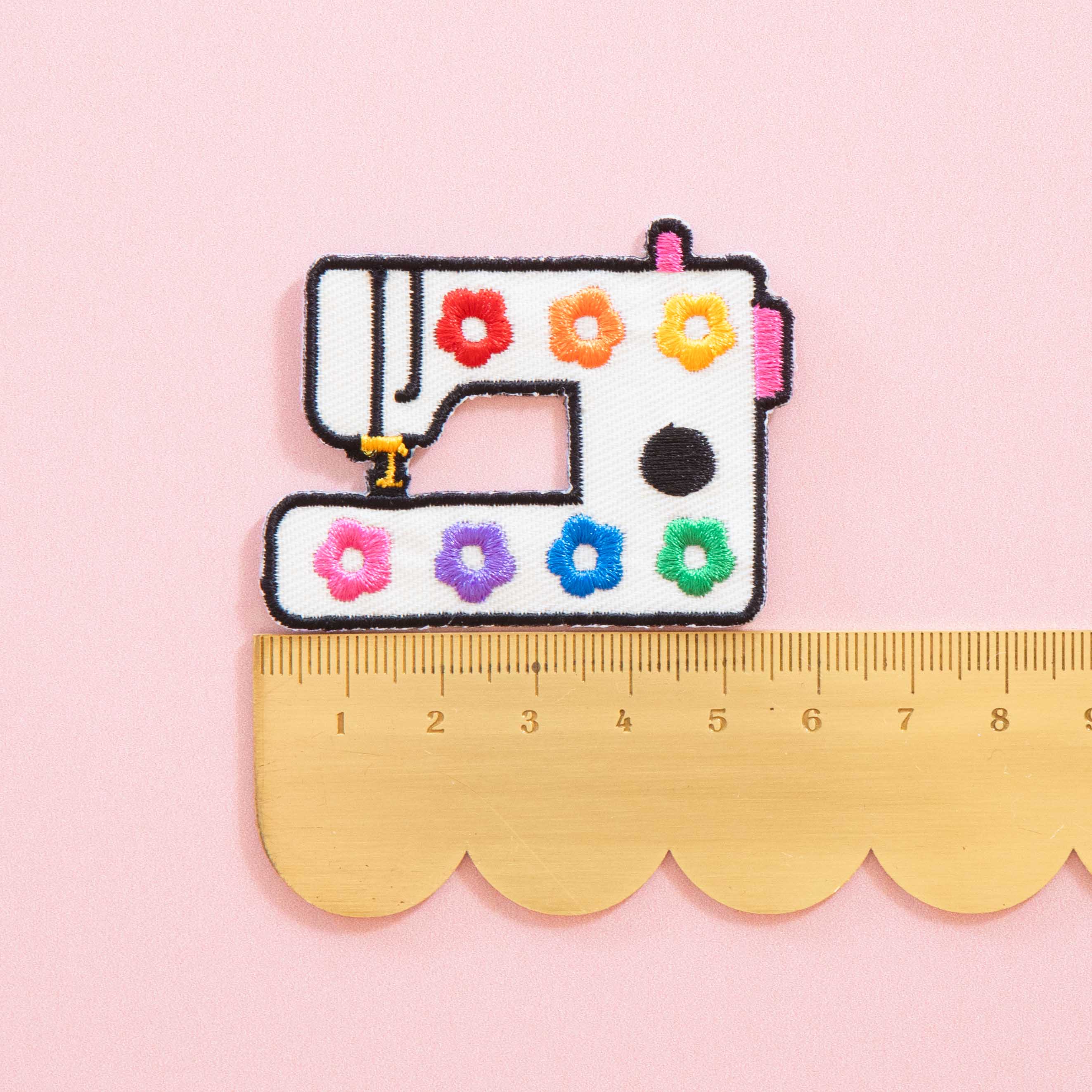 Rainbow Daisy Sewing Machine Iron-On Patch