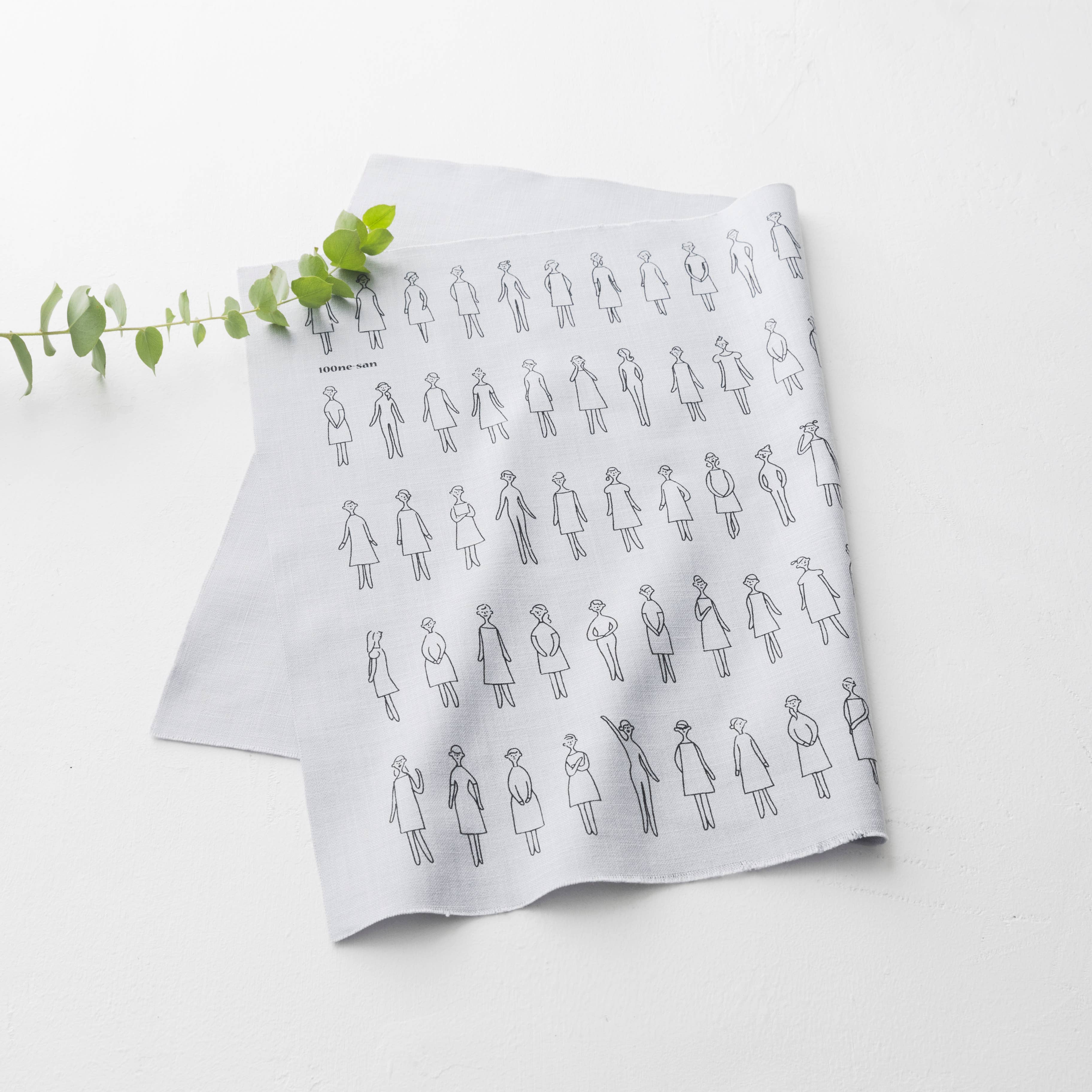 Lecien 100 Ladies Pattern Embroidery Fabric – White