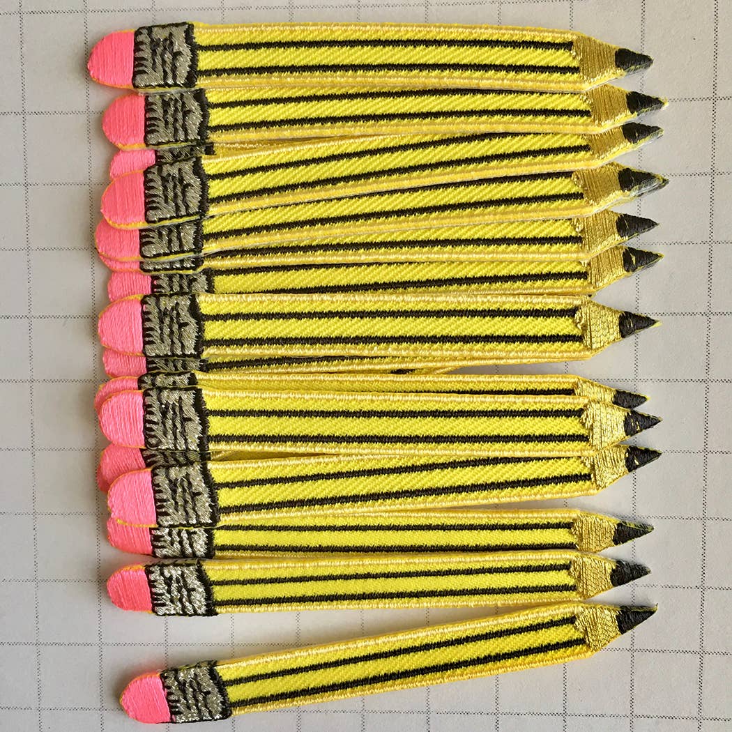Pencil Iron-On Embroidered Patch