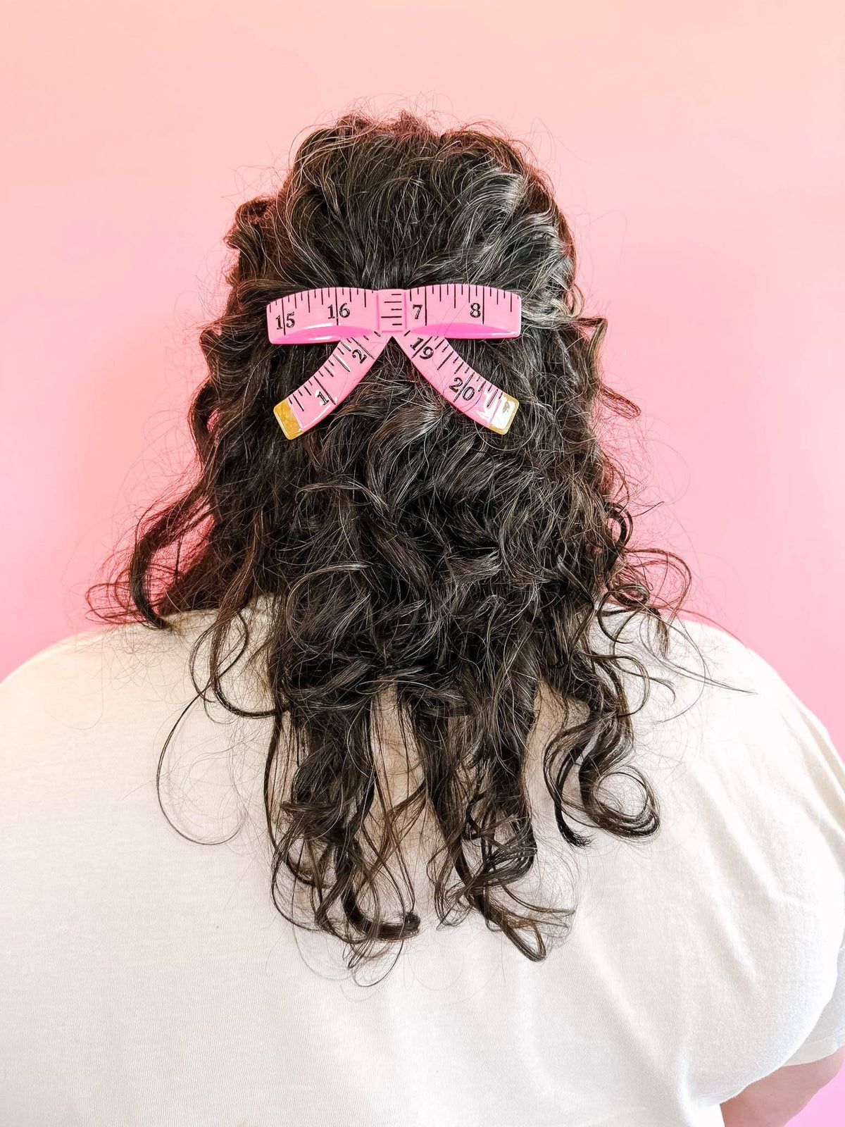 Sarah Hearts - Tape Measure Bow French Barrette