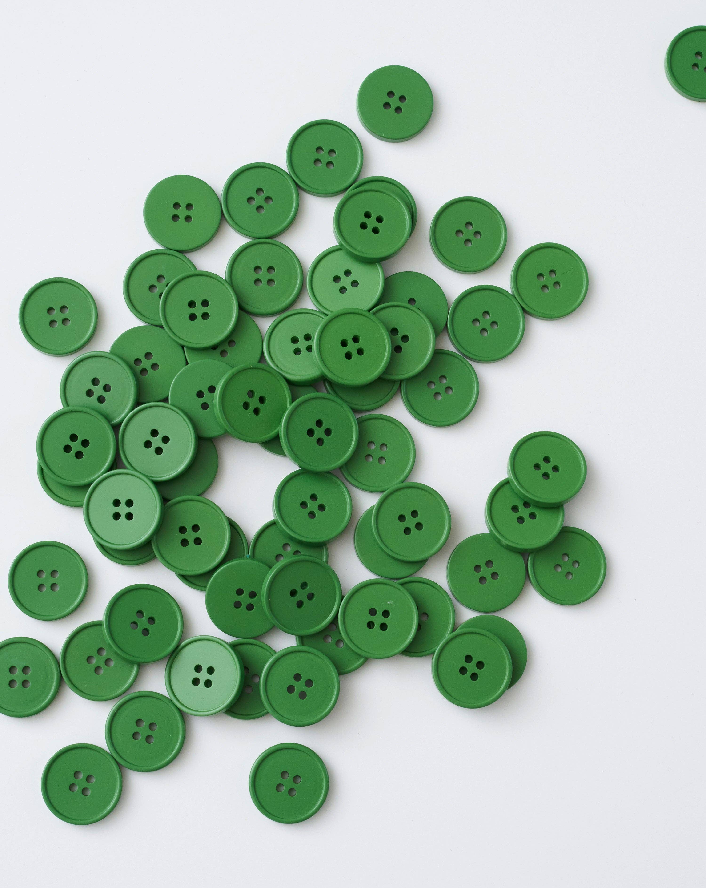 Grass Retro Buttons: Set of 6