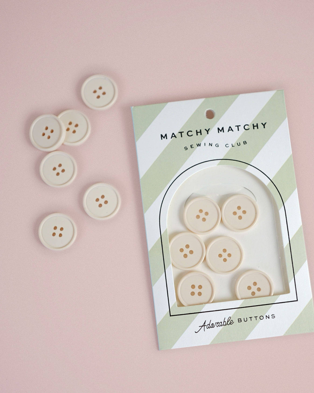 Matchy Matchy Sewing Club - Cream Puff Retro Buttons