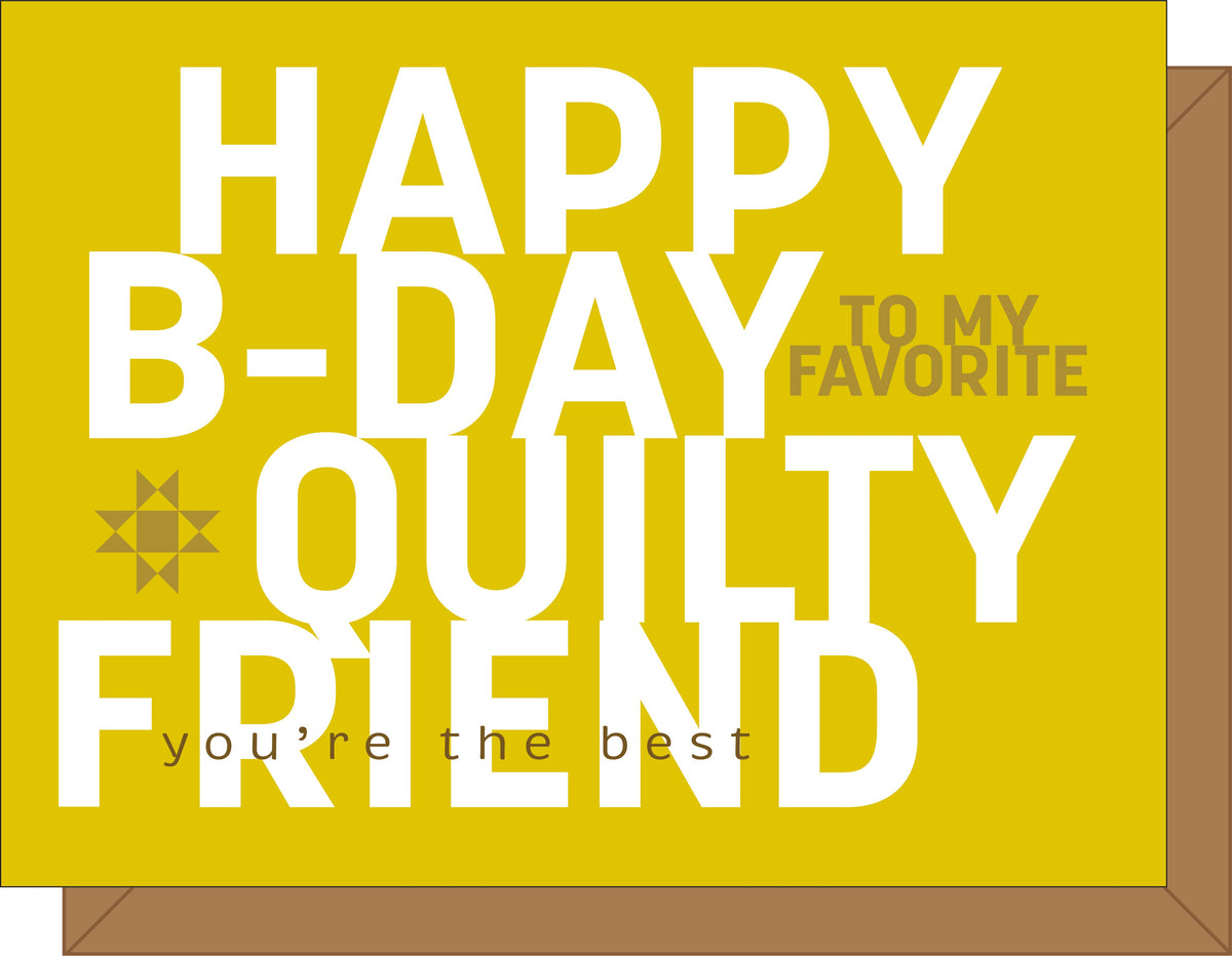 Kati Cupcake - Happy B-Day Quilty Friend - Gift Card