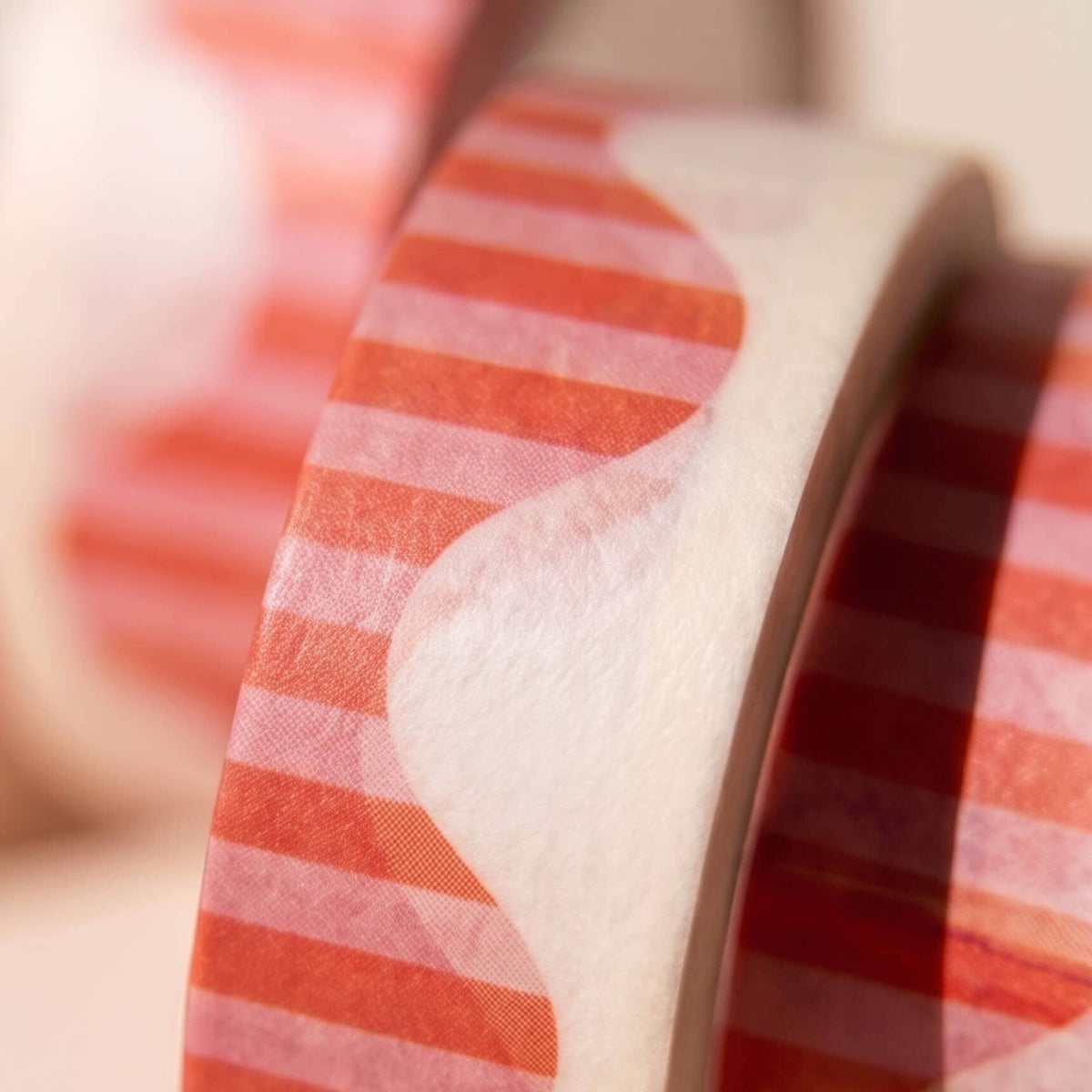 paper&stuff - Wavy Stripes Washi Tape (Red + Pink)