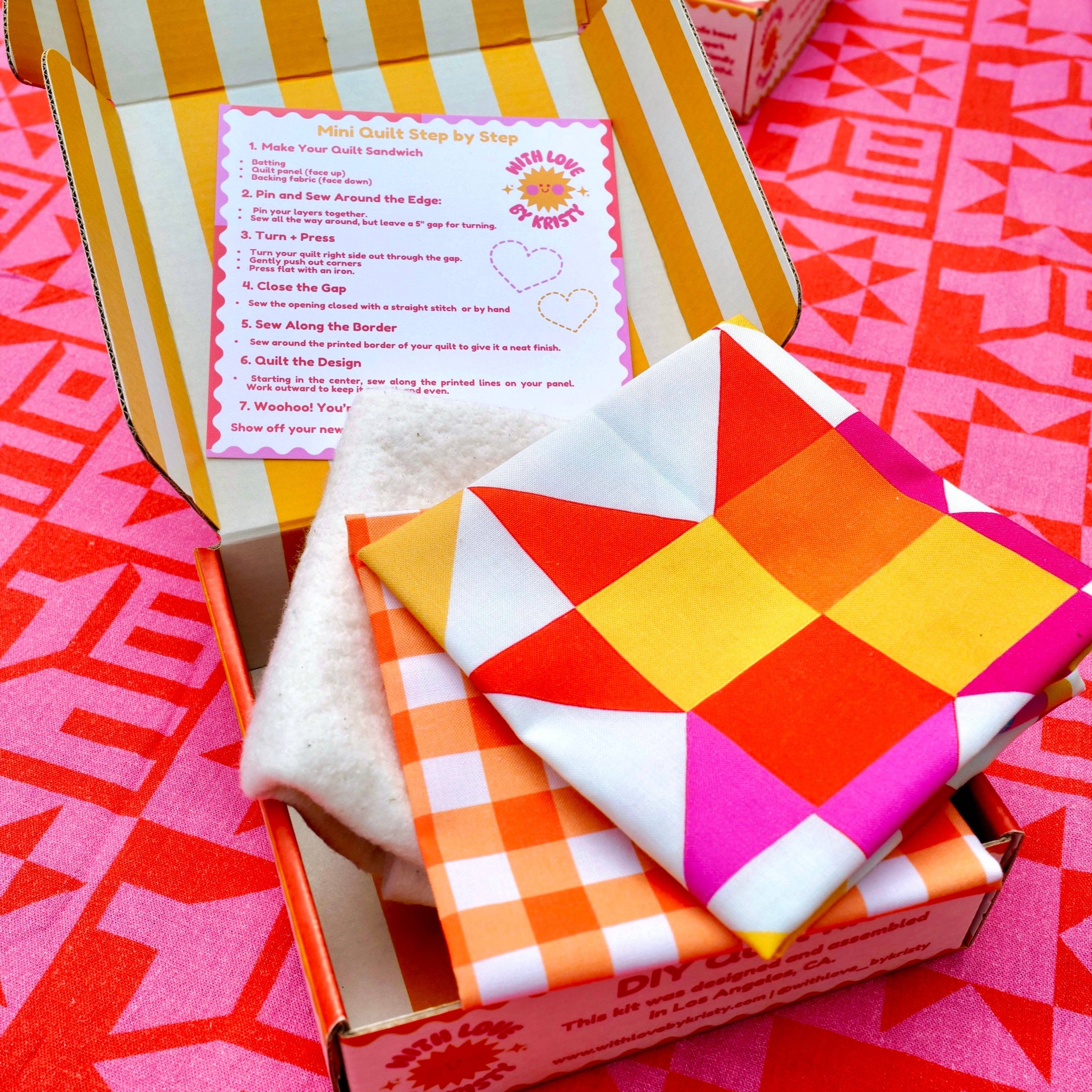 With Love by Kristy - Mini Quilt Kits - Pink