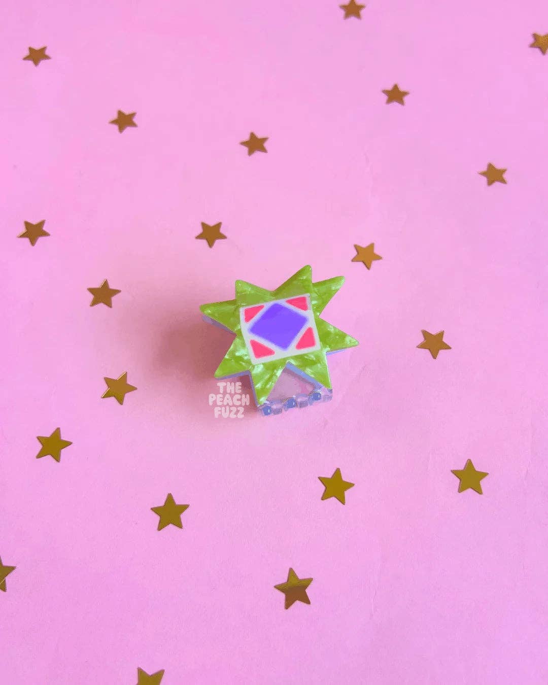 The Peach Fuzz - Mini Quilt Hair Claw