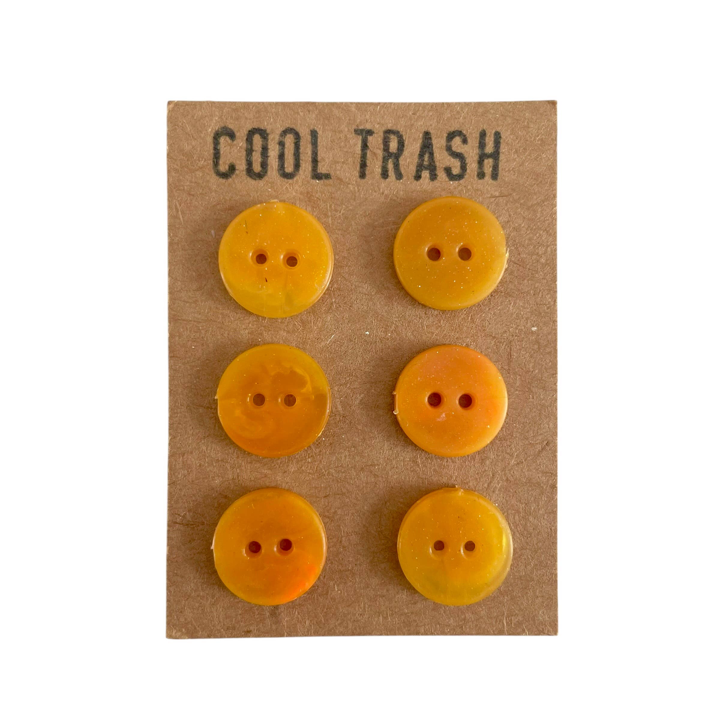 Orange Recycled Plastic Little Buttons Set