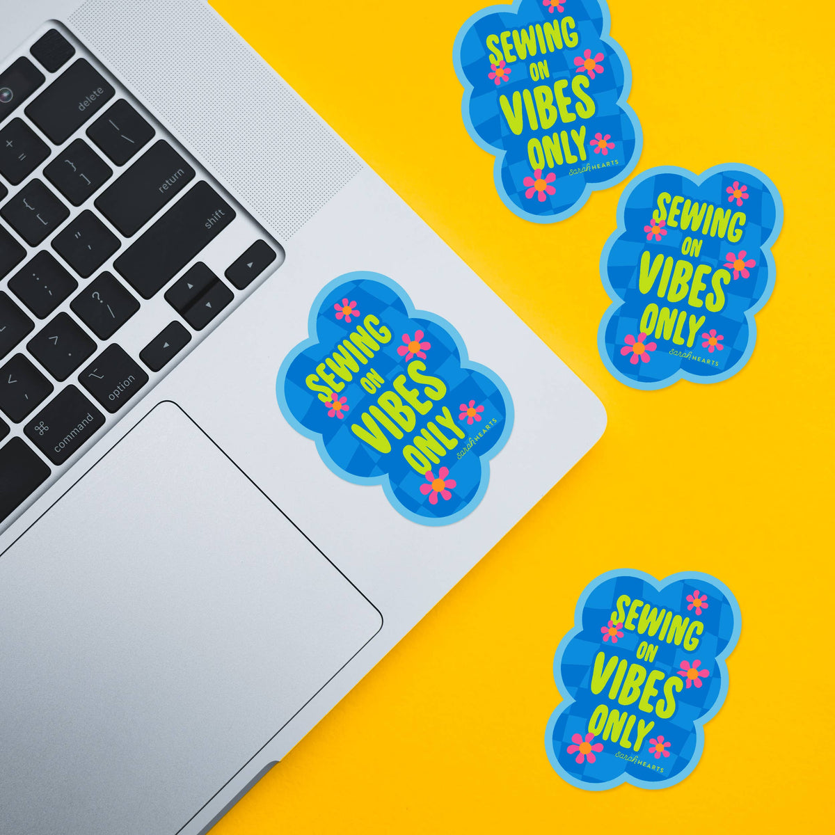 Sarah Hearts - Sewing On Vibes Only Sticker